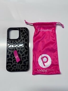 iPhone Midnight Leopard Loopy Case